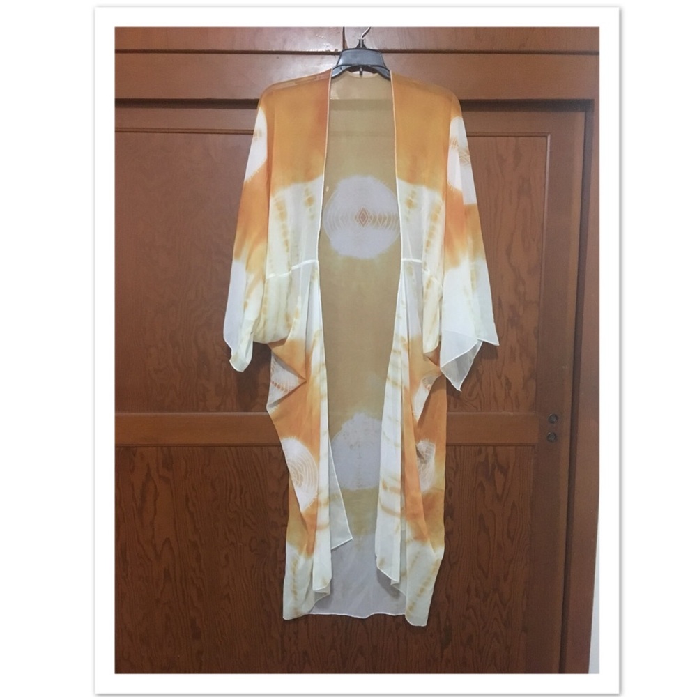 Orange Tie Dye Kimono